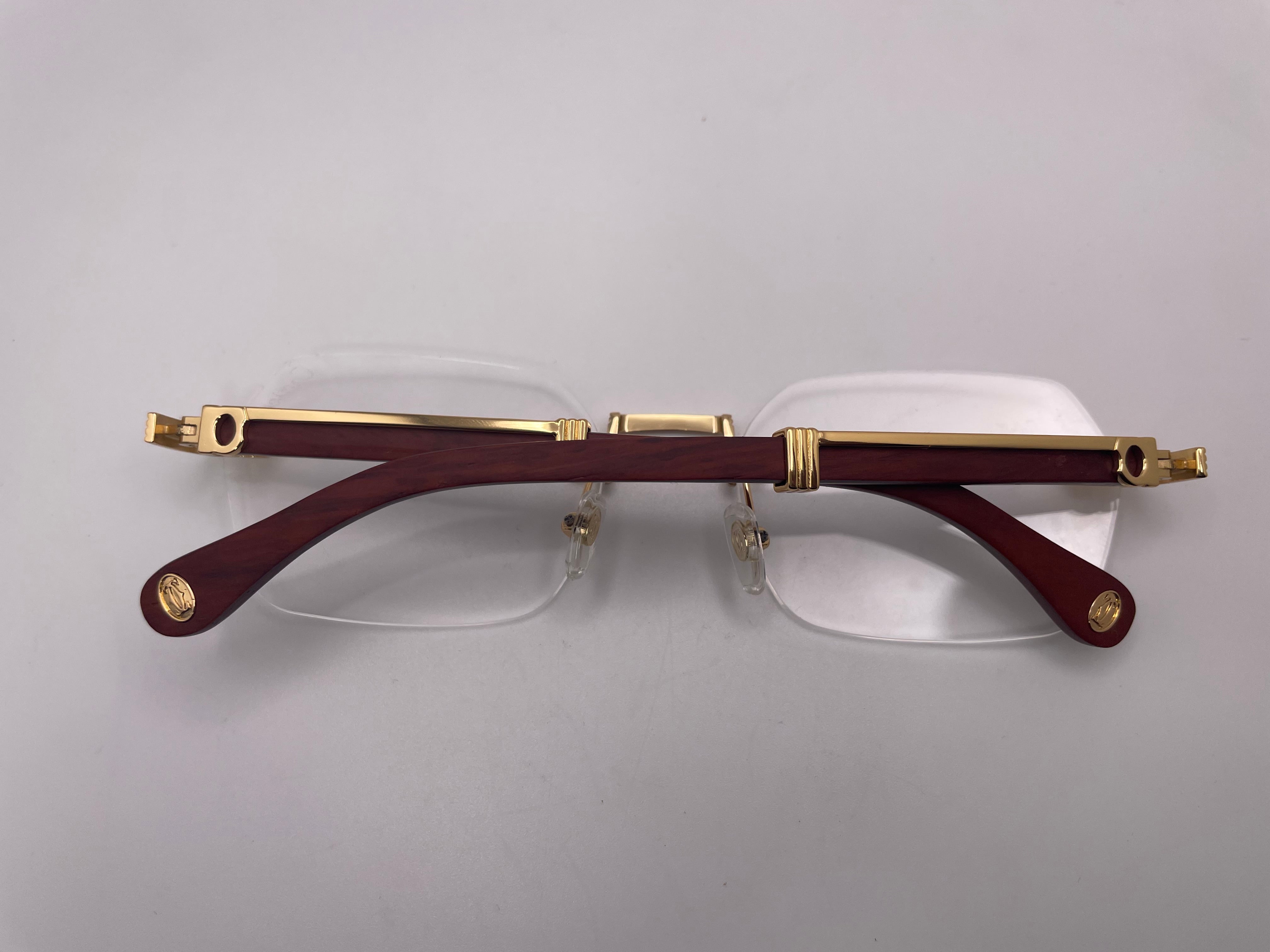 Cartier gold on sale and wood frames