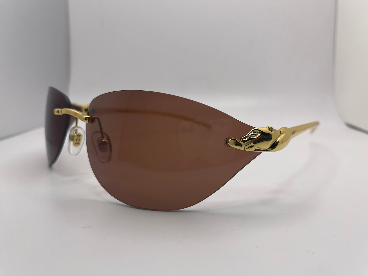 Cartier Panther - Gold 1st Generation w/ Brown Lenses