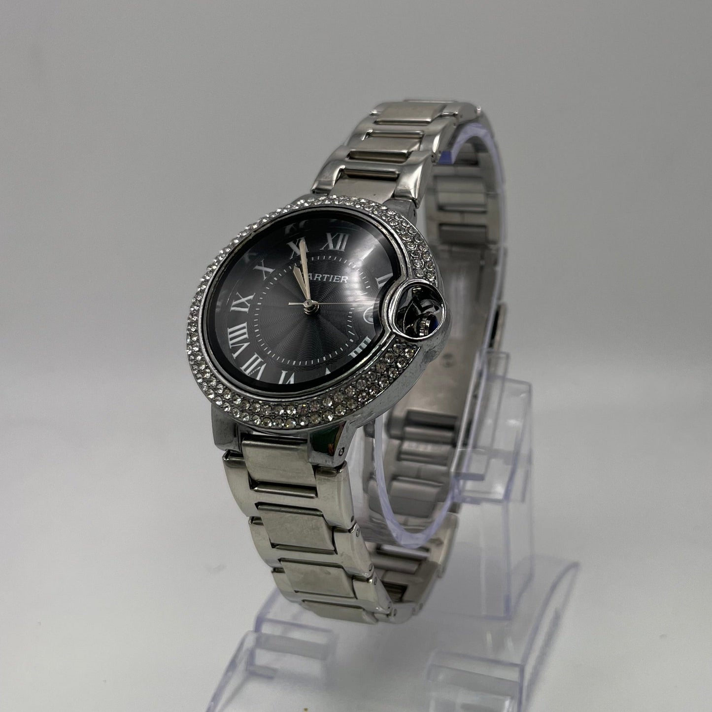 Crtr Ballon - Steel Case w/ Black Dial and Diamonds Bezel