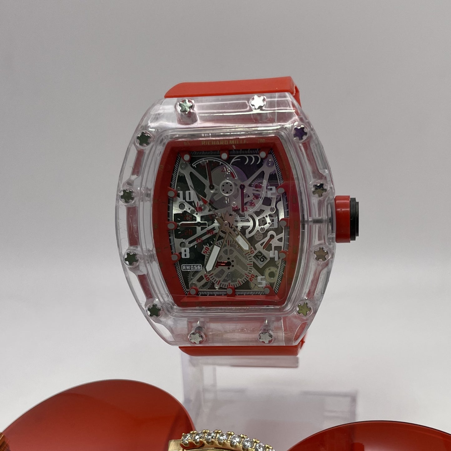 RM - Clear Case - Red Strap