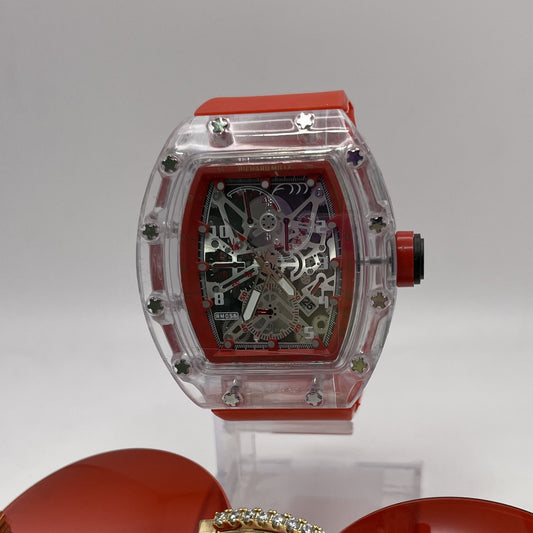 RM - Clear Case - Red Strap