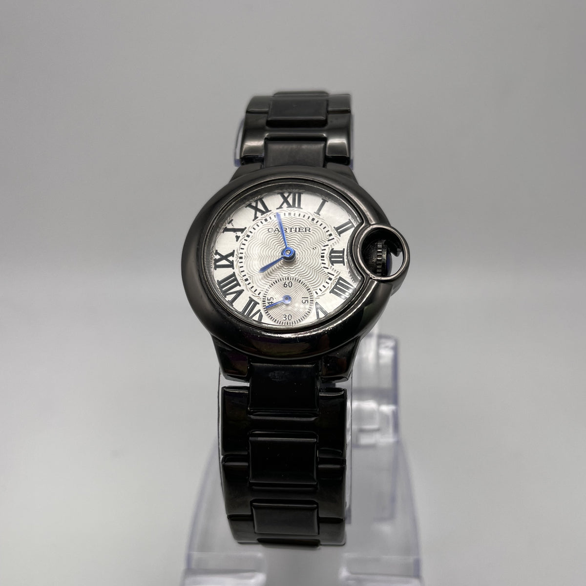 Montre Belair Homme Ultra Slim 3 ATM - Cadran Noir, Bordure Blanche, Référence 9533BW/BLK