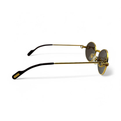 Authentic Cartier Saint Honore - Gold Wires Sunglasses w/ Oval Lenses (90s)