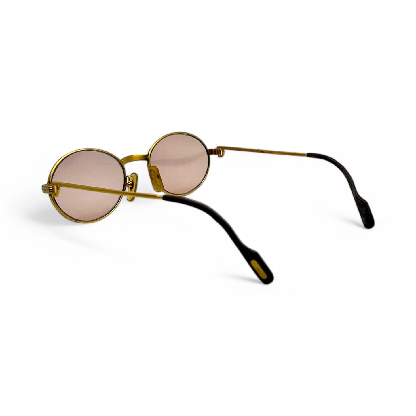 Authentic Cartier Saint Honore - Gold Wires Sunglasses w/ Oval Lenses (90s)