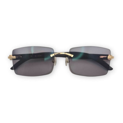 C Decor - Gold Matted Black Woods Eyeglasses w/ Transition Gray Lenses