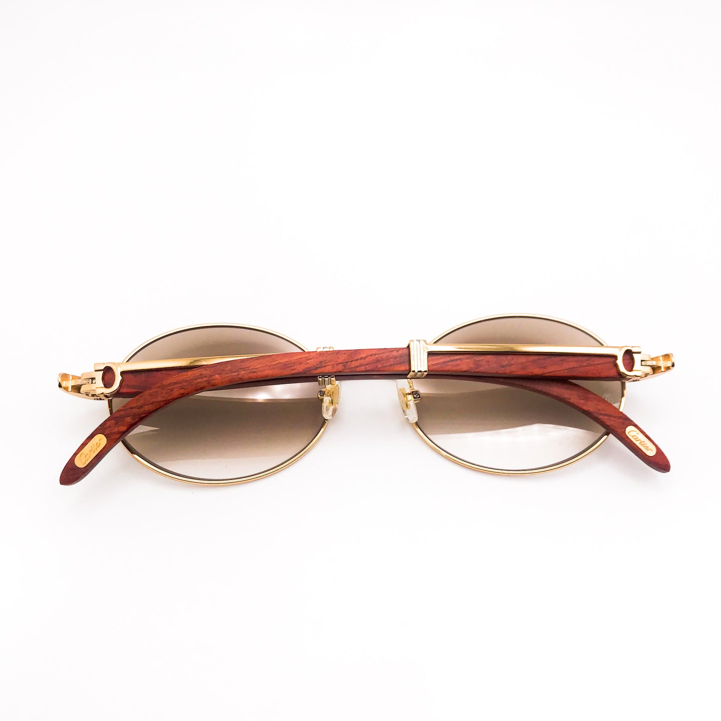 55-22 Giverny 18kt Gold Plated and Wood Sunglasses