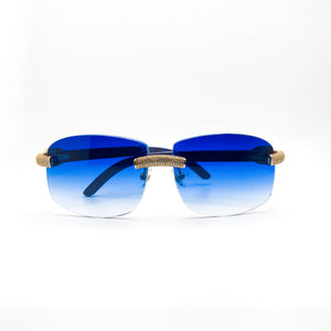 Blue Woods with 5pc Bead #6 Blue Gradient Tint Sunglasses