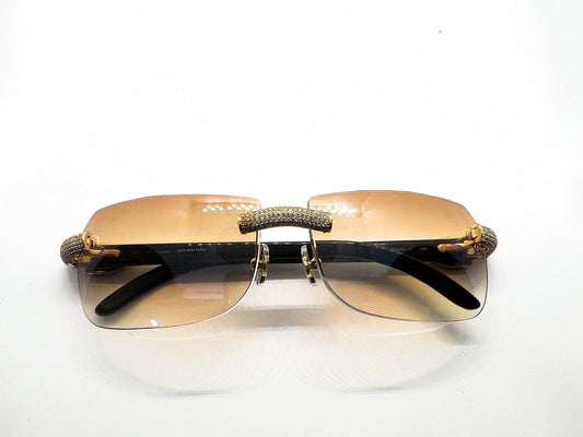 Gold Decor C White Buffs/ Swirls with 5pc Bubble Set and Square Hennessey Lenses