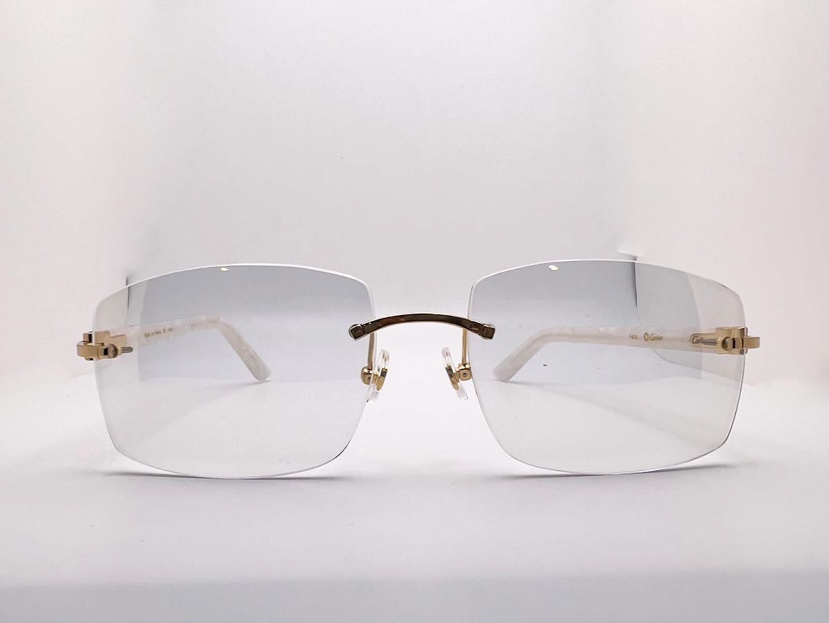 Decor Small C White Marble with #7 Gold Mirror Lenses with Transition