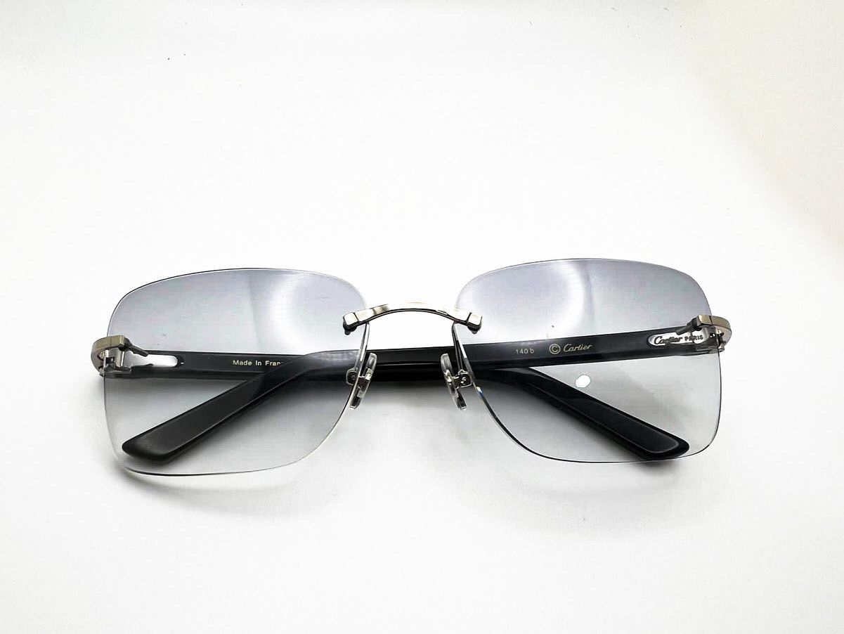 Silver Small C Decor Black Aceate Marbles with Smoke Grey Transitions/Bluesafe Sunglasses