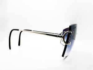 Big C Cartier Plantium Wire Sunglasses with Bugatti Lenses  Repaired Temple Registered 7/10 Authentic