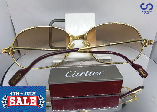 Cartier Authentic Gold Santos Wires w/ Hennessy Tint