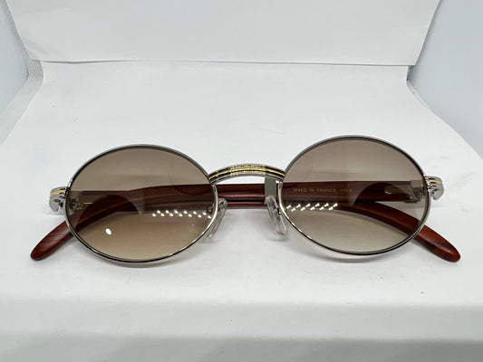 Classic 53-22 Cartier Ovals w/ Tan Tinted Lenses & Cartier Arms
