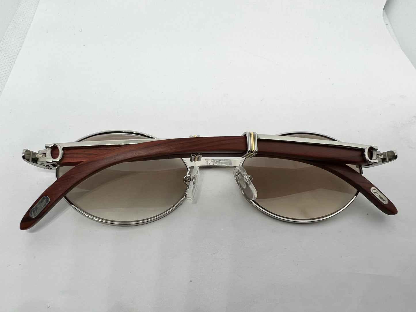Classic 53-22 Cartier Ovals w/ Tan Tinted Lenses & Cartier Arms