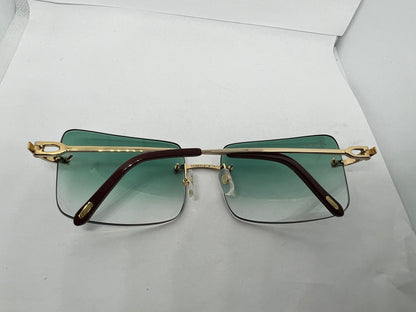 Custom Green Tinted Lenses W/ Gold Wires