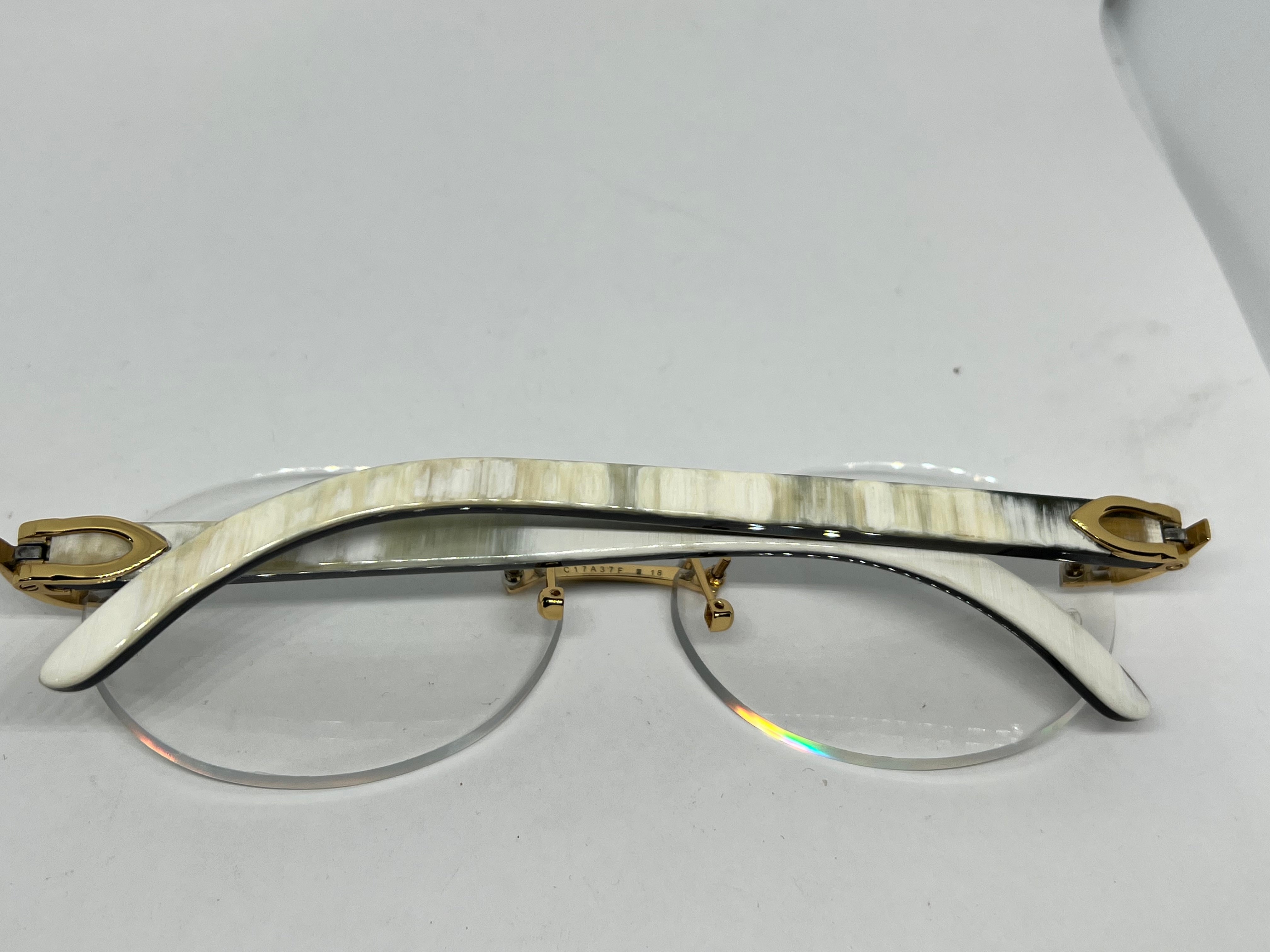 NEW*** White Ivory Arms w/ Clear Oval Lenses