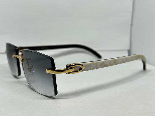 Midnight Gradient Tinted Lenses w/ White buff Arms
