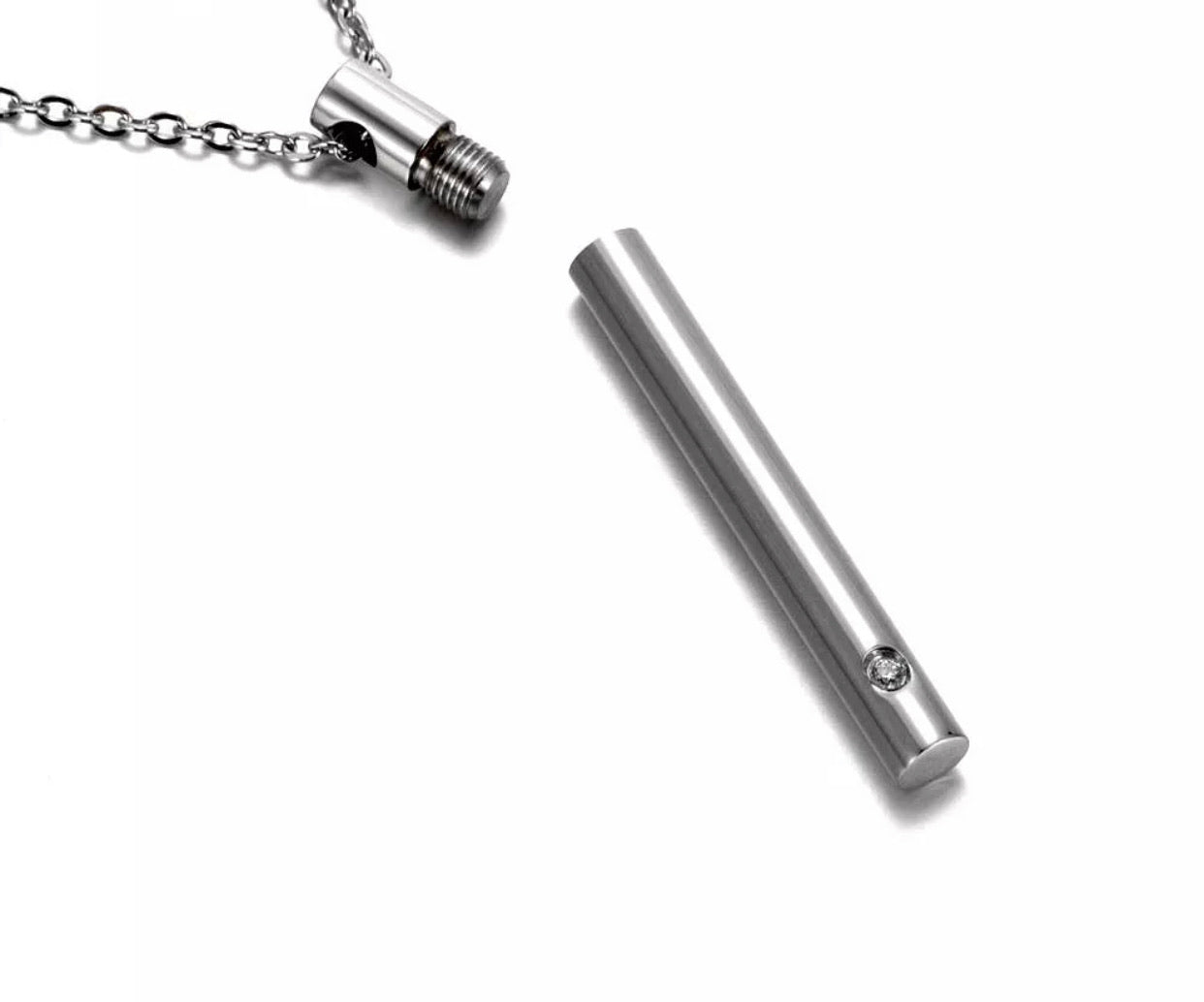 Cremation Urn ⚱️Memorial Pendant Necklace 316L Stainless Steel with 18” inch Stainless Steel Chain