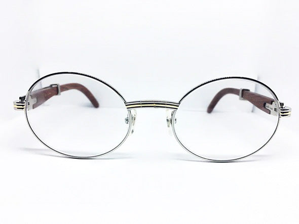 55-22 Silver Wood Giverny w/ Gray Transition Lenses