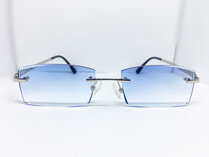 Cafr Silver Wires (Limited Edition) 1st Generation Blue Square Gradient/ Blue Safe Lenses