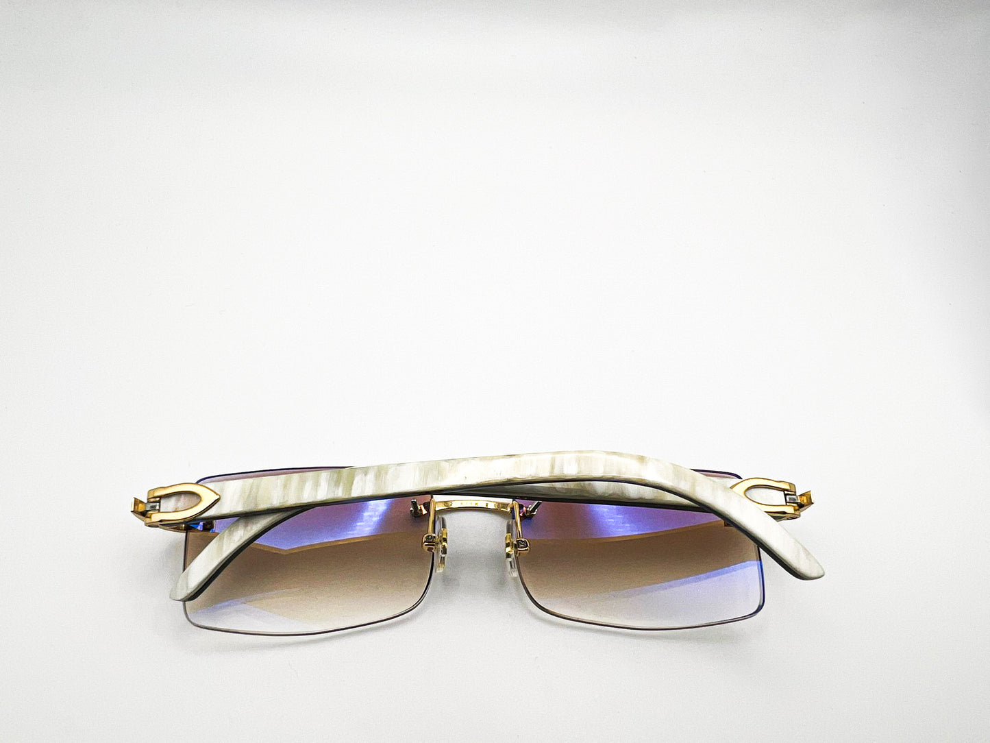 Gold Decor C White/Ivory Buffs with #10 Hennessy Brown Lenses