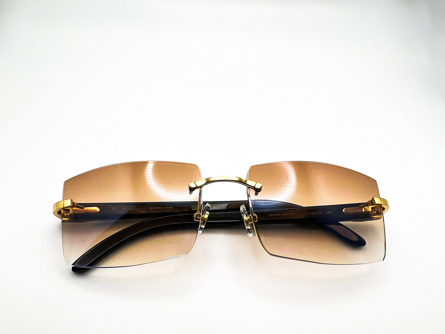 Gold Decor C Black/Cream Buffs with Cart 6 Hennessy Brown Lenses