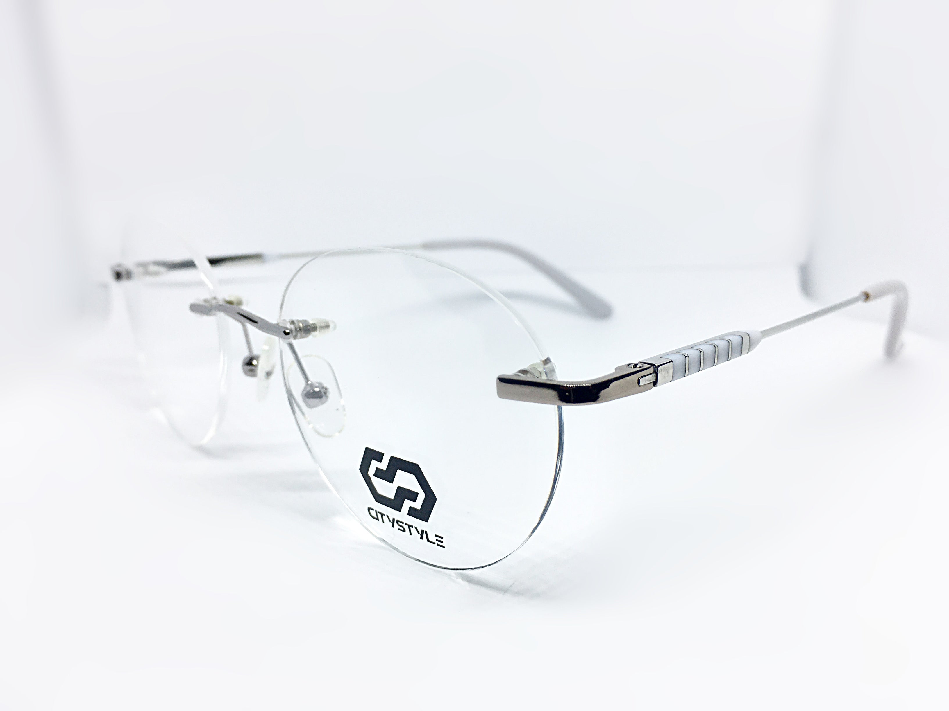 CS Rimless Silver and White Rimless Wires