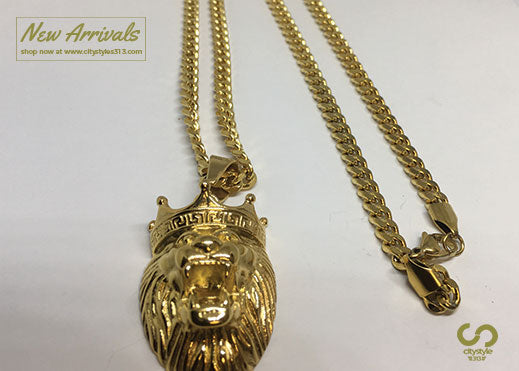 King Lion Pendant & Chain