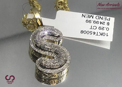 New Diamond S Pendant & Chain